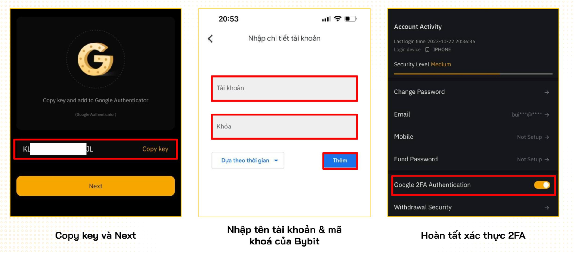 Chọn Sao chép khóa (Copy key) - Chọn tiếp theo