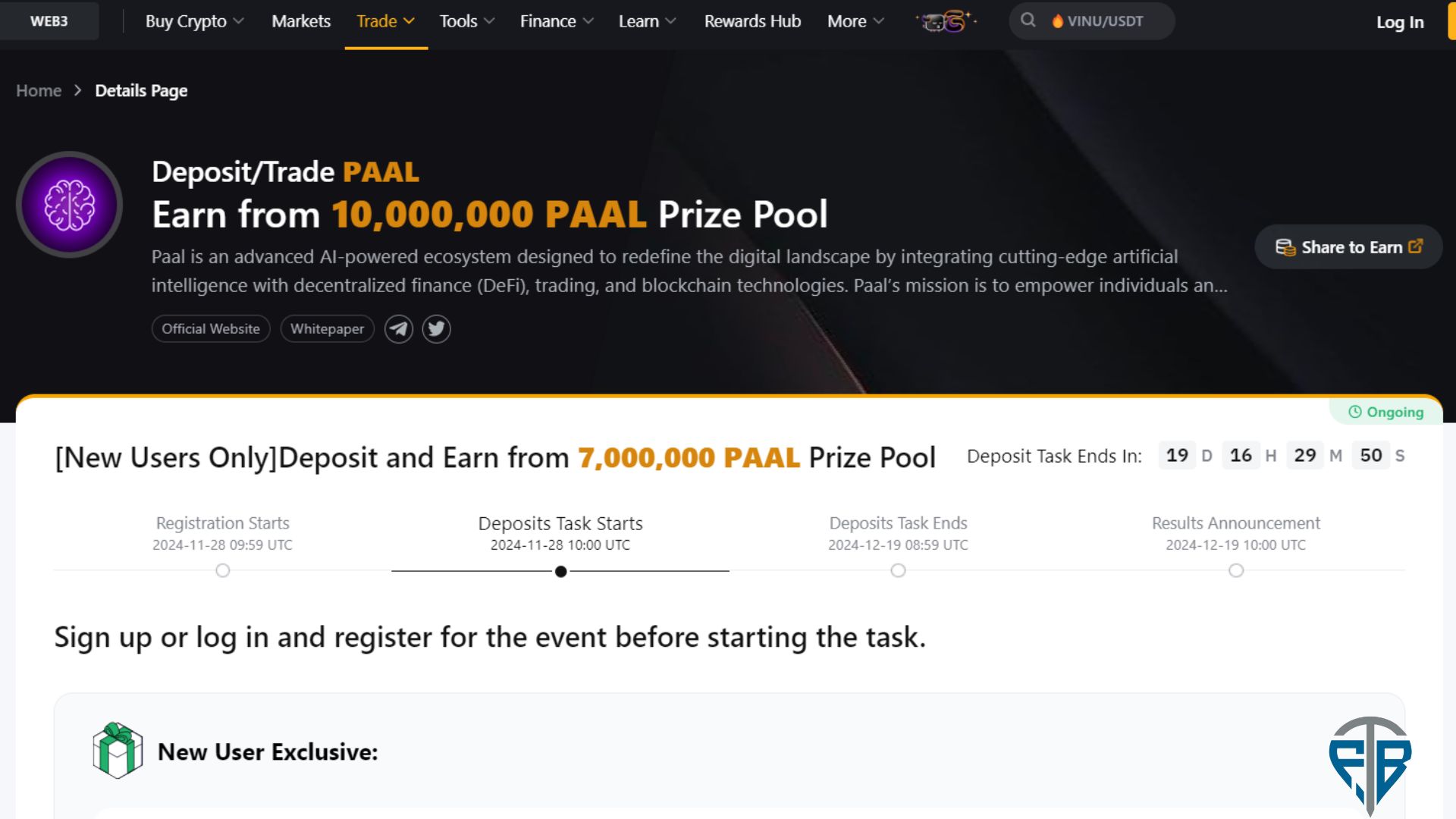 Hướng dẫn tham gia nhận thưởng 10.000.000 PAAL từ Bybit