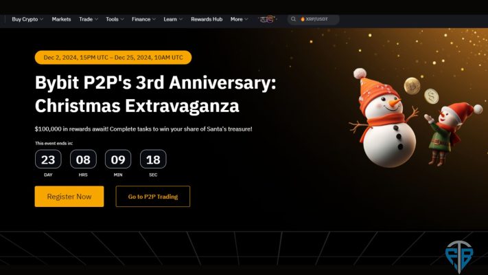 Hướng dẫn tham gia Bybit P2P Christmas Extravaganza phần thưởng $100,000